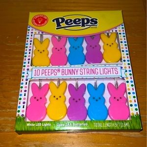 PEEPS Easter Bunny String Lights 10ct Easter Spring Decor